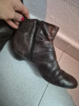 Botines mujer marrones hebilla Talla 42