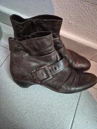 Botines mujer marrones hebilla Talla 42
