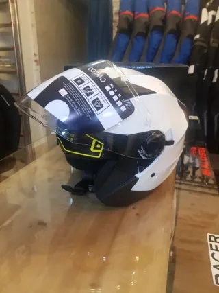 Casco Moto Jet Cosmo Blanco Brillo Talla L