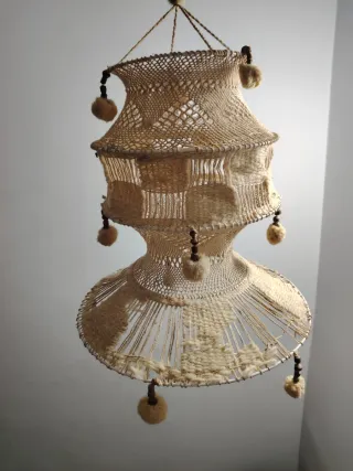 Lámpara India Yute Beige