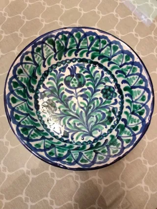 Conjunto Fajalauza Cerámica Azul y Verde