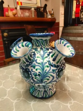 Conjunto Fajalauza Cerámica Azul y Verde