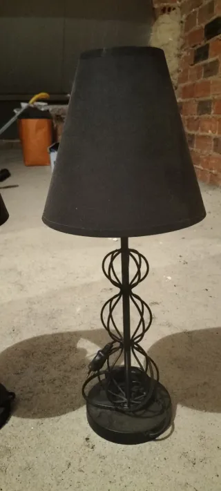 Juego de 2 lámparas de mesilla negras