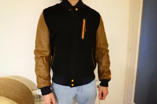 Caçadora Bomber Nike Negra i Marró Talla M