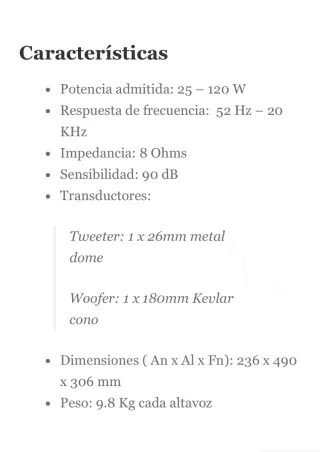 Altavoces Bowers & Wilkins DM602 S1 Negros