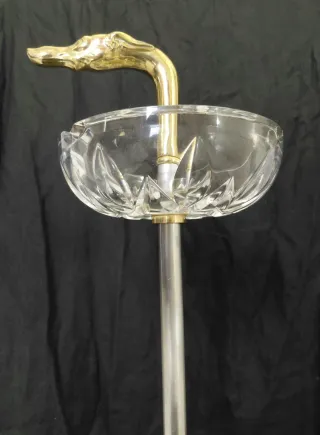 Posacenere vintage ottone e cristallo