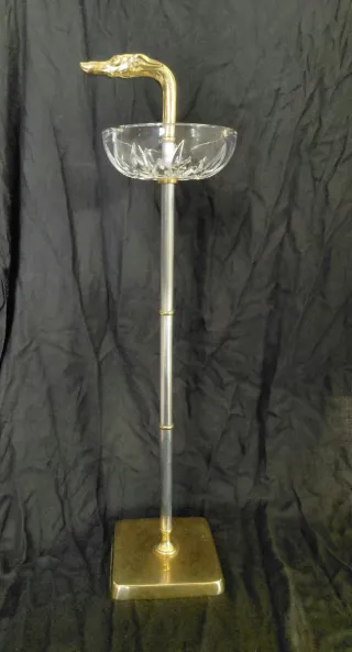 Posacenere vintage ottone e cristallo