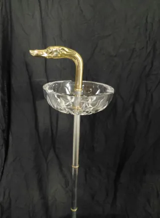 Posacenere vintage ottone e cristallo