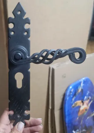 Pareja tiradores forja negro