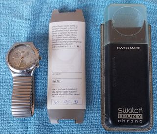 Swatch Irony Chrono ICS 400 Silver Anni 90 Tg. L