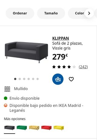 SOFÁ DE 2 PLAZAS IKEA