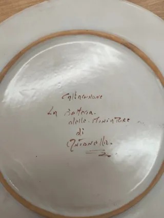 Piatto ceramica Caltagirone ninfe