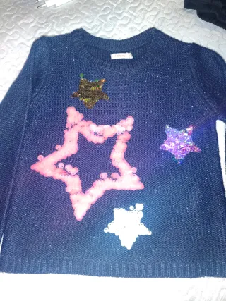 Jersey Sfera niña estrellas lentejuelas