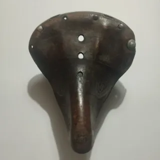 Sillín de cuero vintage para bicicleta