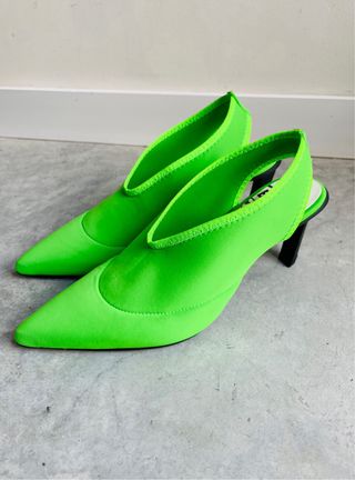 Tacones Bimba y Lola Neopreno Verde Talla 37