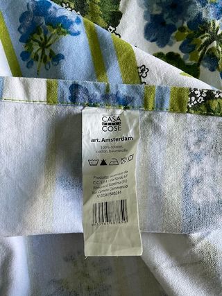 Tovaglia Cotone Rettangolare Blu/Verde 176x154cm