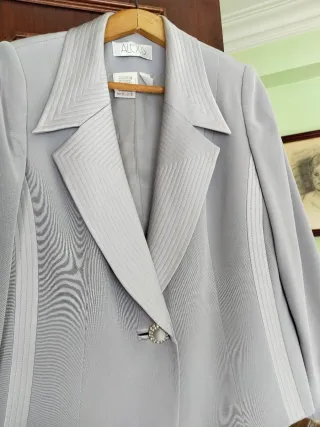 Traje chaqueta ceremonia gris ALEXIS