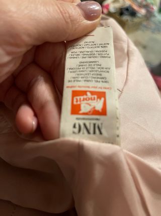 Americana de piel rosa/beige