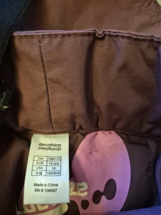 Pantalón de esquí burdeos T14