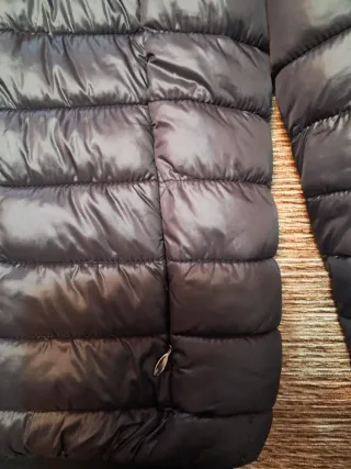 Chaquetón reversible negro, abrigado, talla 42-44