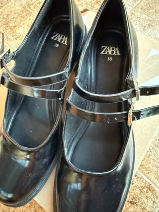 Zapatos charol Zara negros Mary Jane