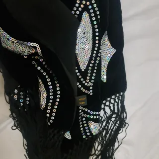 Bufanda Noche Terciopelo Lentejuelas