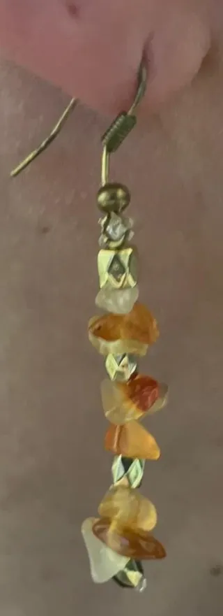 Collana e orecchini corniola fatti a mano