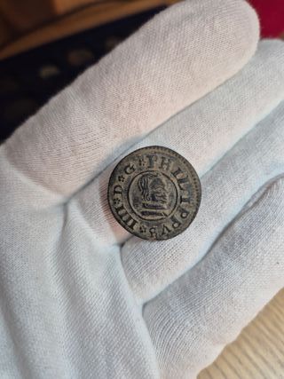 16 Maravedis Felipe IV 1663 Sevilla