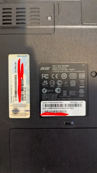 Acer Aspire 5755G i5 4GB RAM 750GB HDD