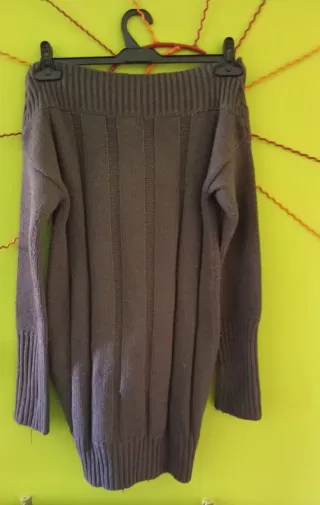 Jersey vestido Pull&Bear gris