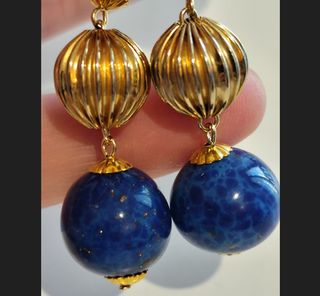 Orecchini Murano imitazione lapislazzuli