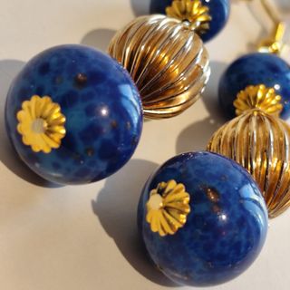 Orecchini Murano imitazione lapislazzuli