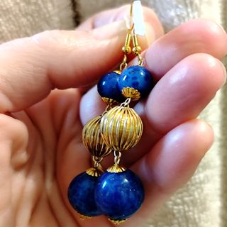 Orecchini Murano imitazione lapislazzuli