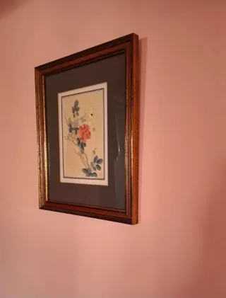 Cuadro flores estilo oriental