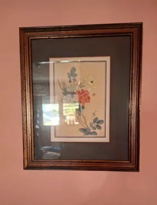 Cuadro flores estilo oriental