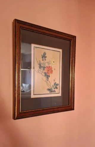 Cuadro flores estilo oriental