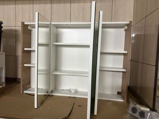 Mueble Espejo Baño Madera y Metal