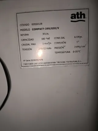 Descalcificador ATH COMPAC-255/030/V