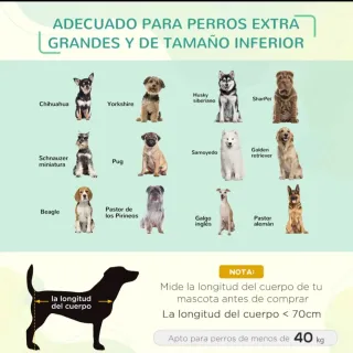 Cama elevada para perros de acero