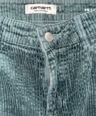 Pantaloni Carhartt a costine verdi