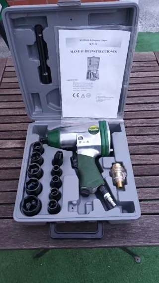 Pistola de impacto neumática 16 piezas