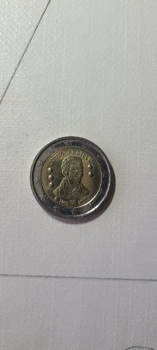 Moneda 2€ Luis Braille 2009