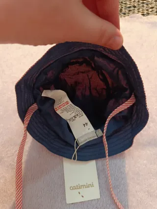 Gorrito bebé rayas con ratón Catimini