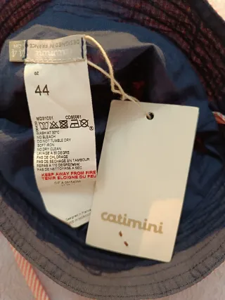 Gorrito bebé rayas con ratón Catimini