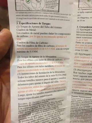 Tija sillín carbono ELITA ONE