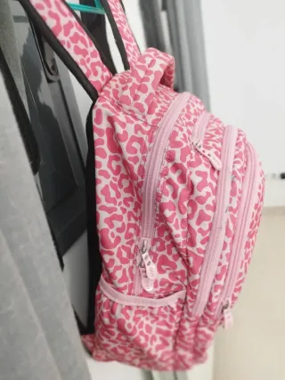Mochila Escolar Ocean Wave Rosa y Blanca