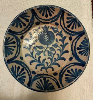 Lebrillo Fajalauza Azul y Blanco