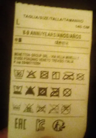 Pelliccia sintetica Sisley bambina 8/9 anni