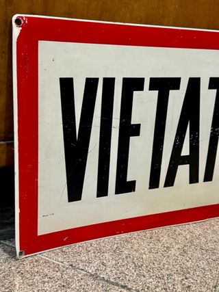 Insegna Vietato Fumare Vintage Lamiera