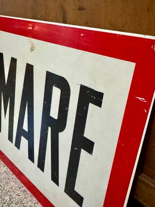 Insegna Vietato Fumare Vintage Lamiera